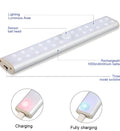 Rechargeable motion sensor LED stick light in 190mm, 300mm, or 400mm lengths for cupboard lighting.