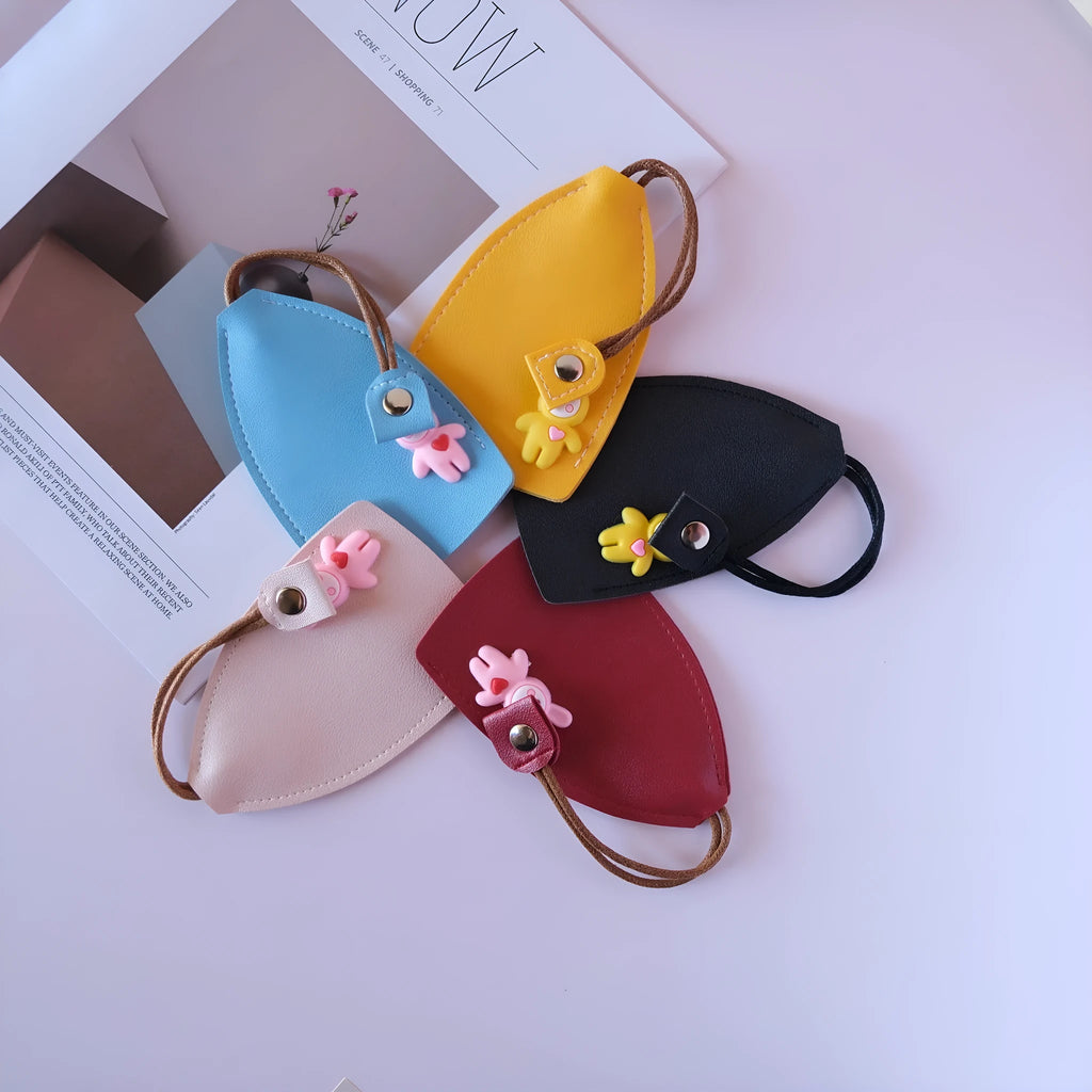 Universal large capacity PU car key case with credit card storage in multiple colour options.