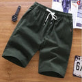 Men's cotton capri-length summer shorts with drawstring waist in multiple colour options