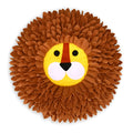 Brown Lion Sniffing Pad for dogs and cats with pockets for food hiding games.
