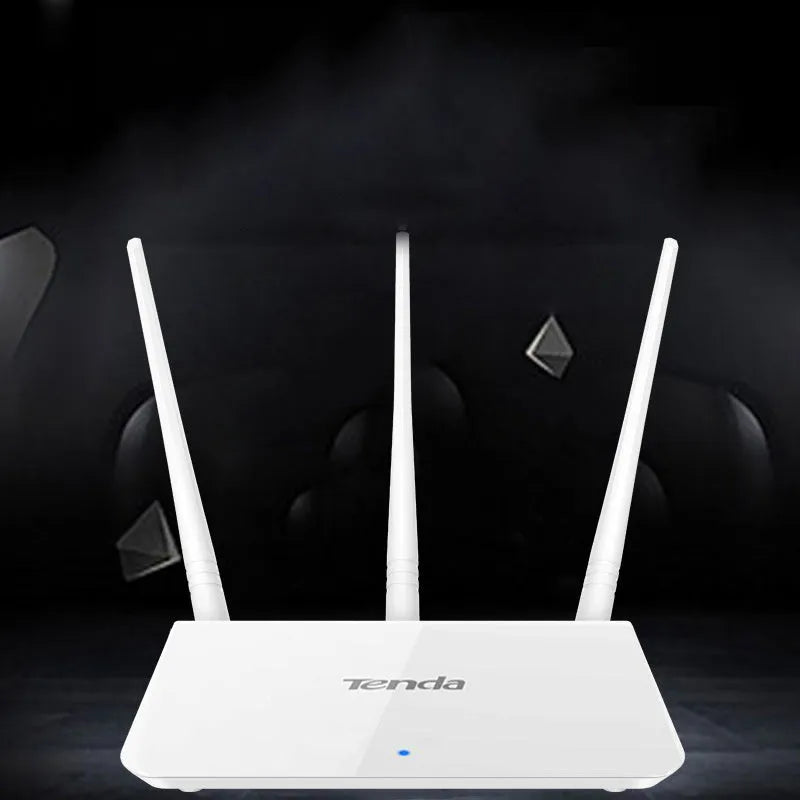 White coloured wireless router with US design style for dual-band home networking.