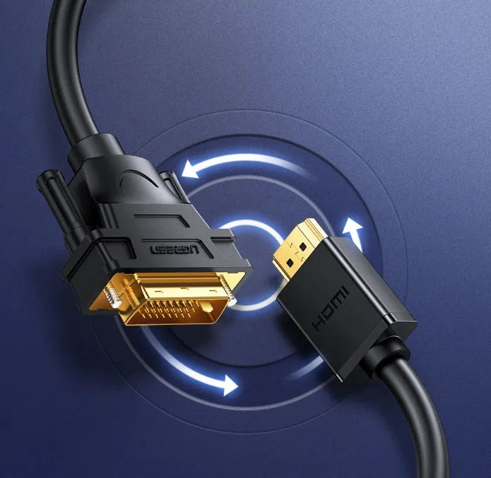 HDMI adapter cable for laptop to external monitor or projector connection, showing different length options.