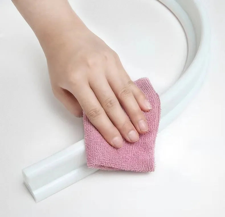 Flexible TPE bathroom water blocking strip for shower room dry wet separation in black, white, or grey