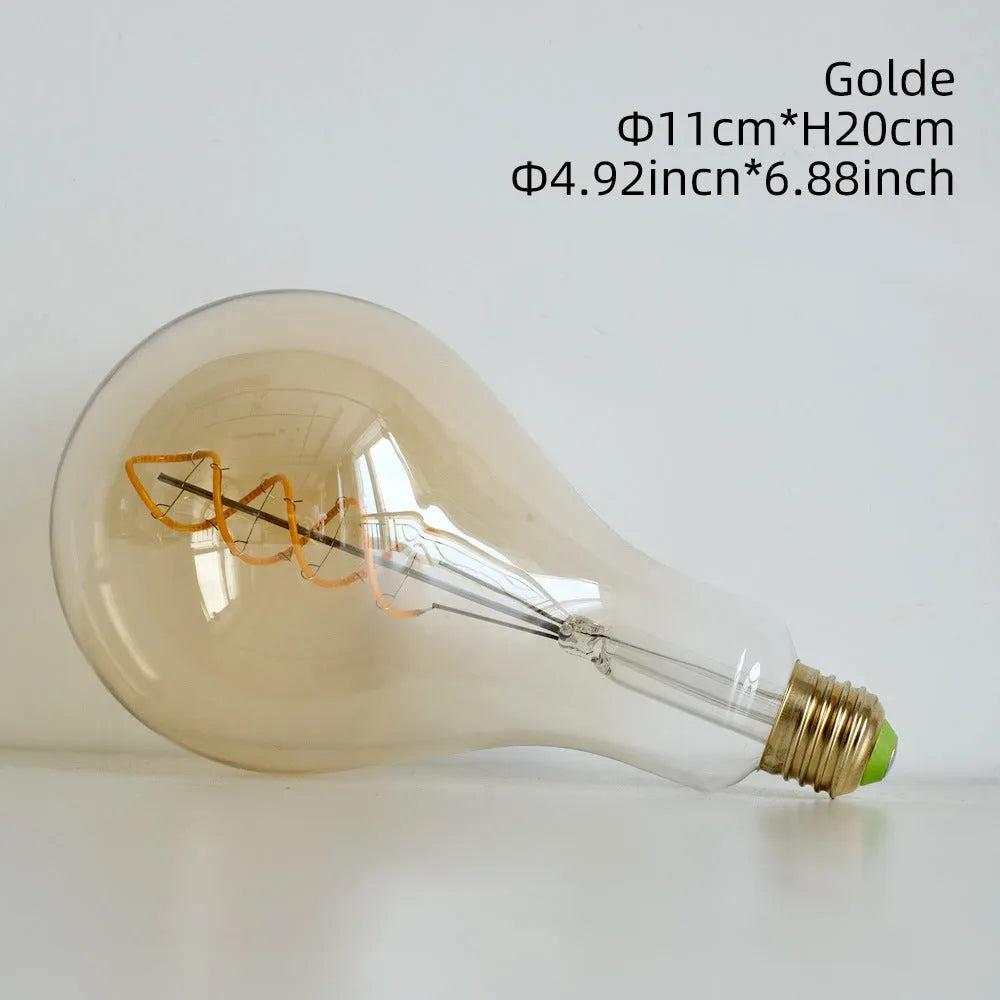 Double helix spiral LED soft light strip in gold or gray finish, 110x200mm dimensions
