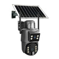Solar powered 6MP security camera with full colour night vision on wall mount
