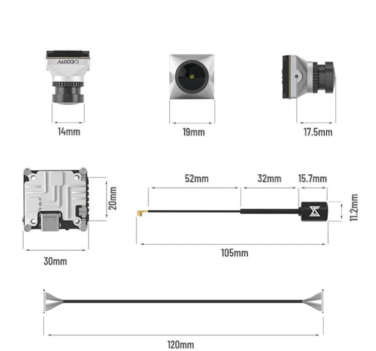 Caddx ADAPTS DJI FPV digital transmission kit with wiring and screws
