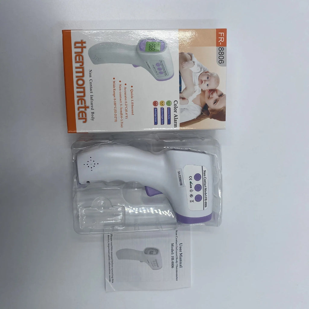 White digital non-contact thermometer for water temperature measurement with electronic display