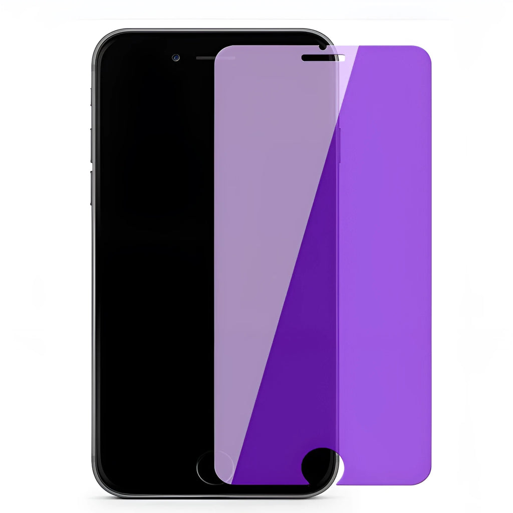 Tempered glass screen protector in violet light finish for Vivo smartphone, full-screen front film with anti-scratch and explosion-proof properties
