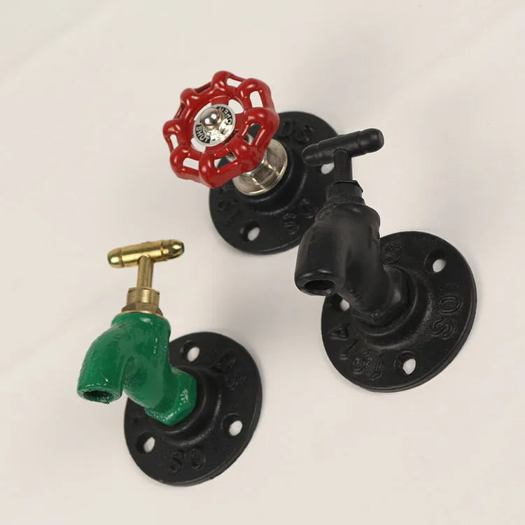 Water pipe style metal towel rack hook wall mounted with polished finish