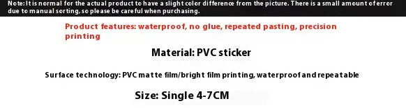 Fresh candy small object waterproof stickers for hand account decoration measuring 4-7cm