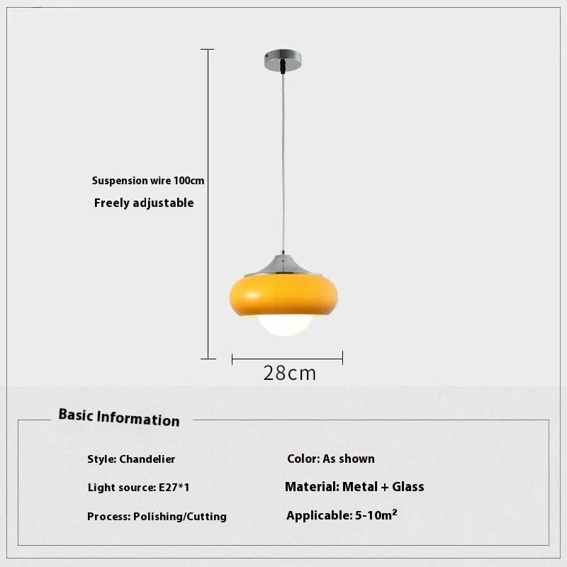 Bauhaus retro style glass pendant ceiling light with three egg tart shaped shades in milk white finish.
