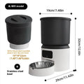 4L smart pet feeder with remote monitoring camera and stainless steel food bowl