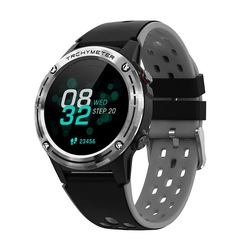 Sports smart watch with 1.3 inch screen and silicone strap in blue, black, green or silver grey