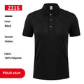 Ice silk polo shirt with advertising logo pattern, short sleeve pullover in white, black, red, light blue, wine red or orange