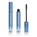 Single-piece eye black eyelash brush and comb beauty tool with 0.7g net content.