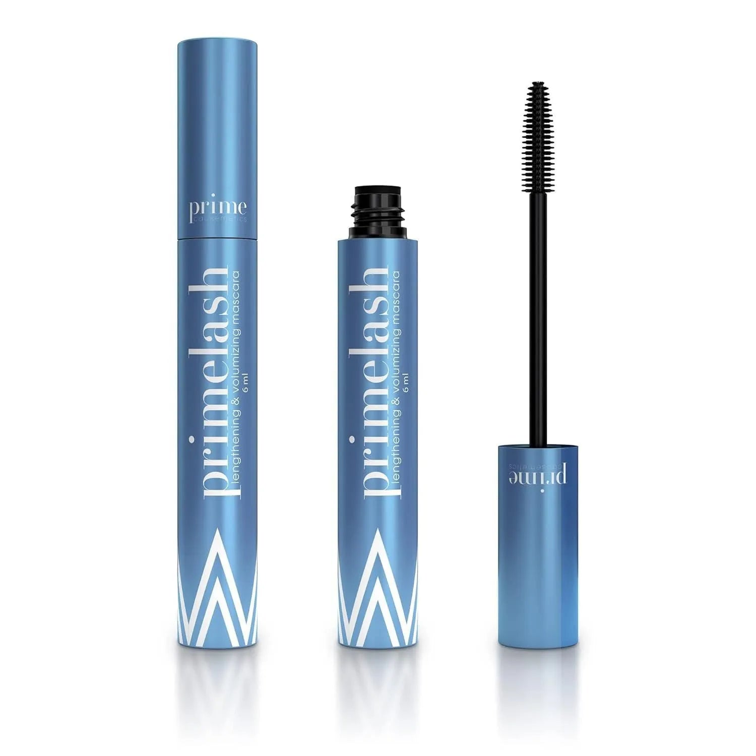 Single-piece eye black eyelash brush and comb beauty tool with 0.7g net content.