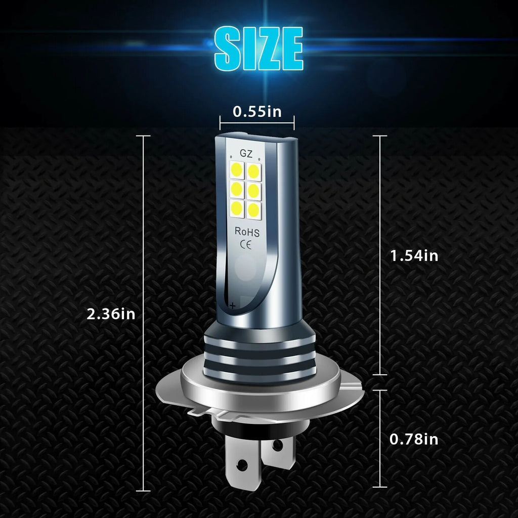 Aviation aluminium 12SMD LED fog lamp with 6.0 × 1.8cm dimensions and multiple fitting compatibility