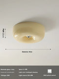 Cream American-style bedroom ceiling lamp with three-colour light mounted centrally