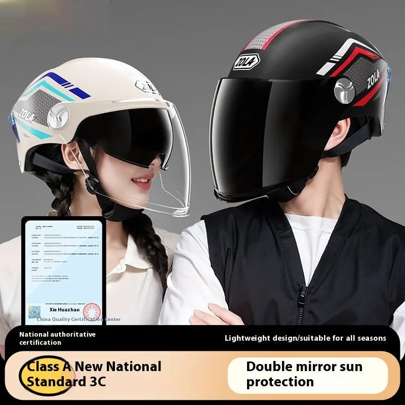 Children's 3C certified ABS motorcycle helmet in double mirror finish colours