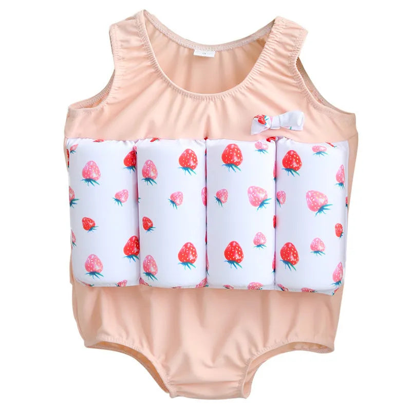 Children's buoyancy swimsuit one-piece girl cartoon nylon swimming and wading suit size S-XXL