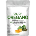 Bottle of butter-flavoured black seed oil soft gel capsules for adults, showing 180 or 300 tablet option.
