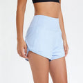 Women's high waist quick-drying nylon fitness shorts in three colour options