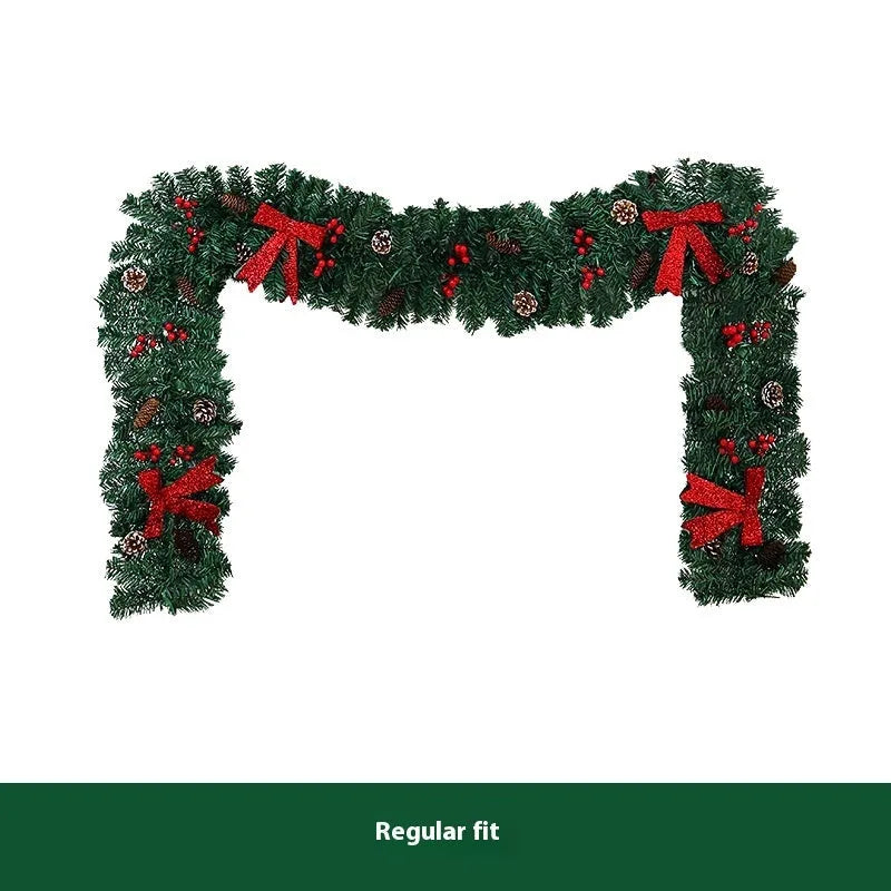 Rattan pine cone bow Christmas decorative showcase with European style design and PVC construction
