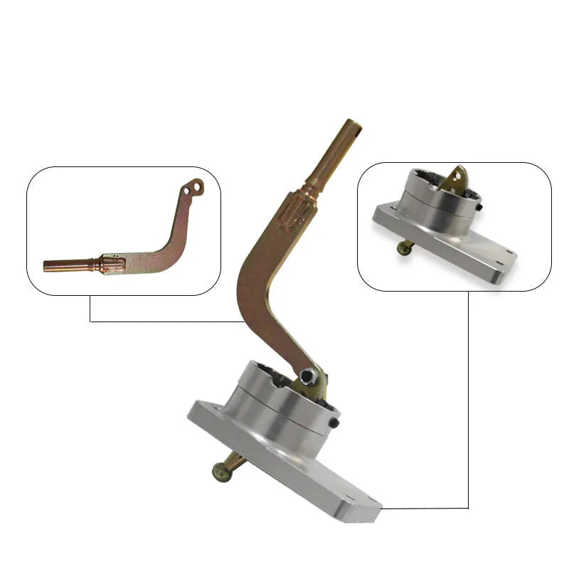 Silver aluminium alloy short shift lever for Horton vehicles car accessory