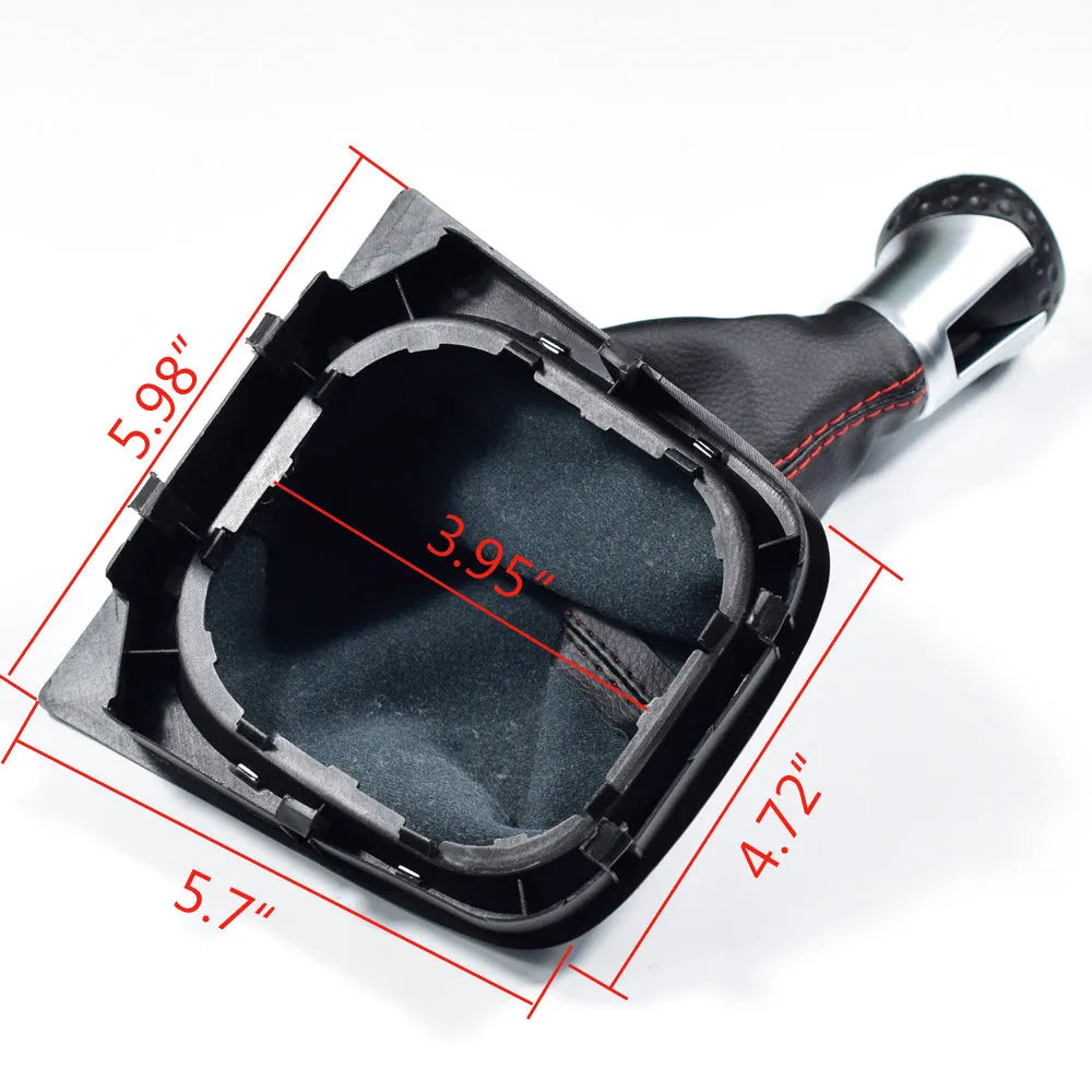 Leather gear shift lever handball and dust boot for Volkswagen Golf models.