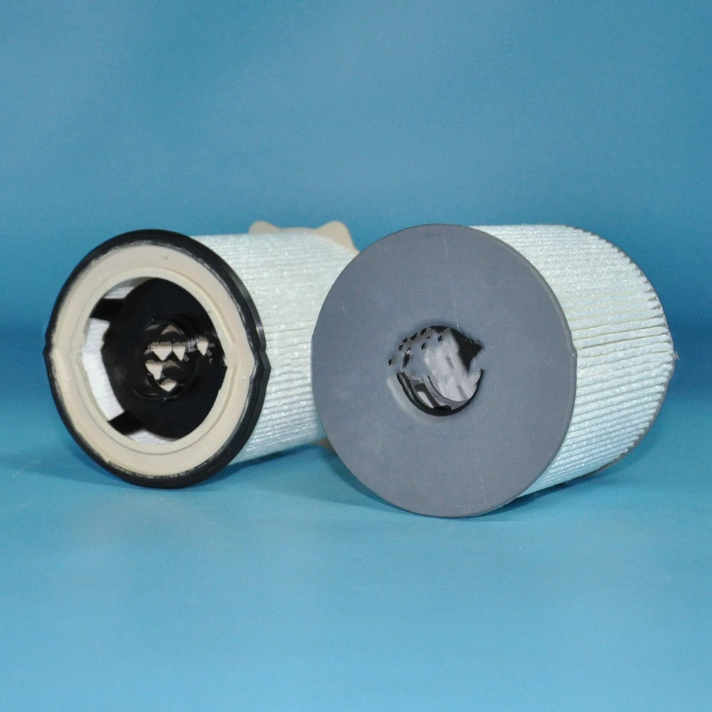 RAM 1500-5500 fuel filter kit showing white diesel filter and oil-water separator element