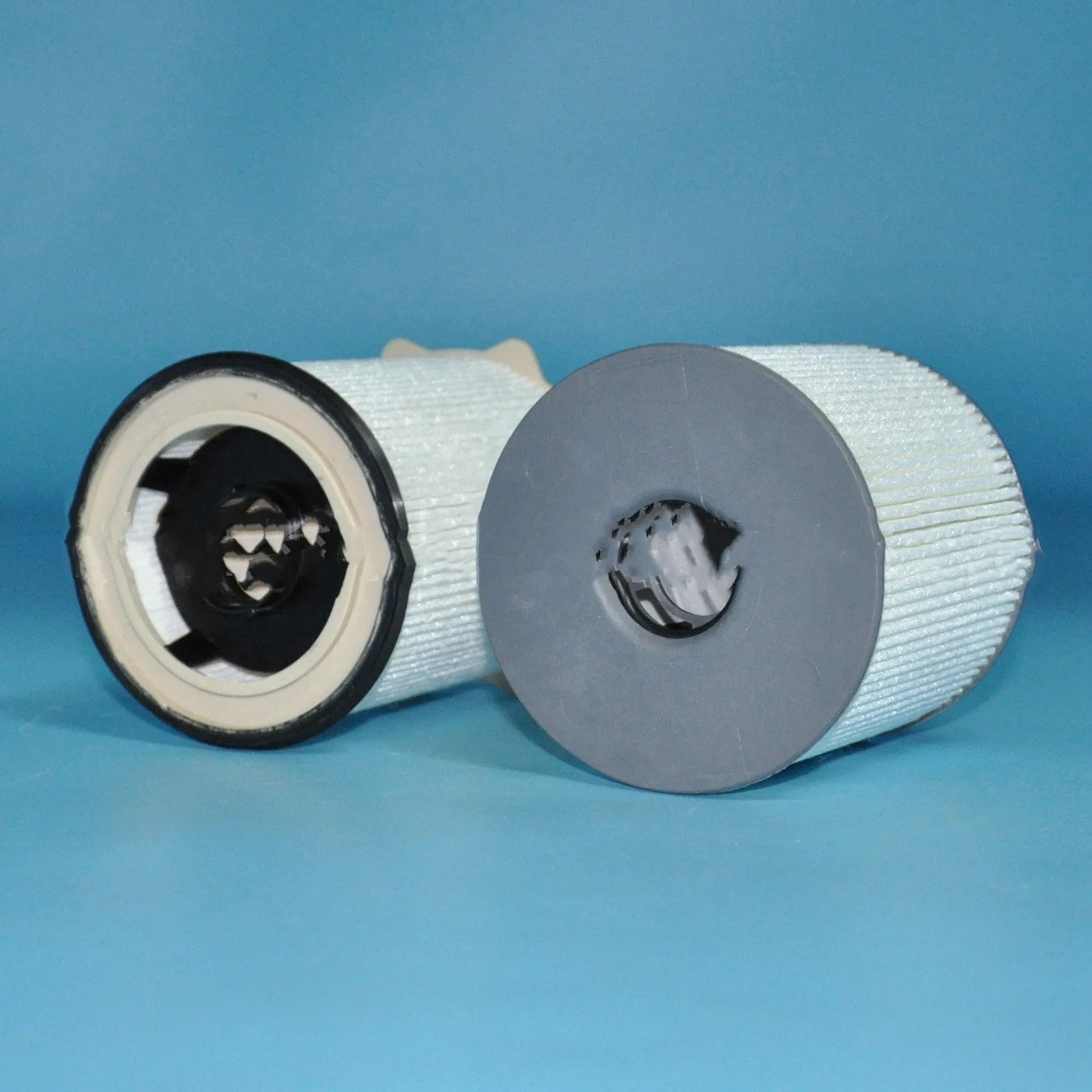 RAM 1500-5500 fuel filter kit showing white diesel filter and oil-water separator element