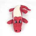 Blue, green, and red corn grid patterned plush toys for cats and dogs with a biting sound feature.