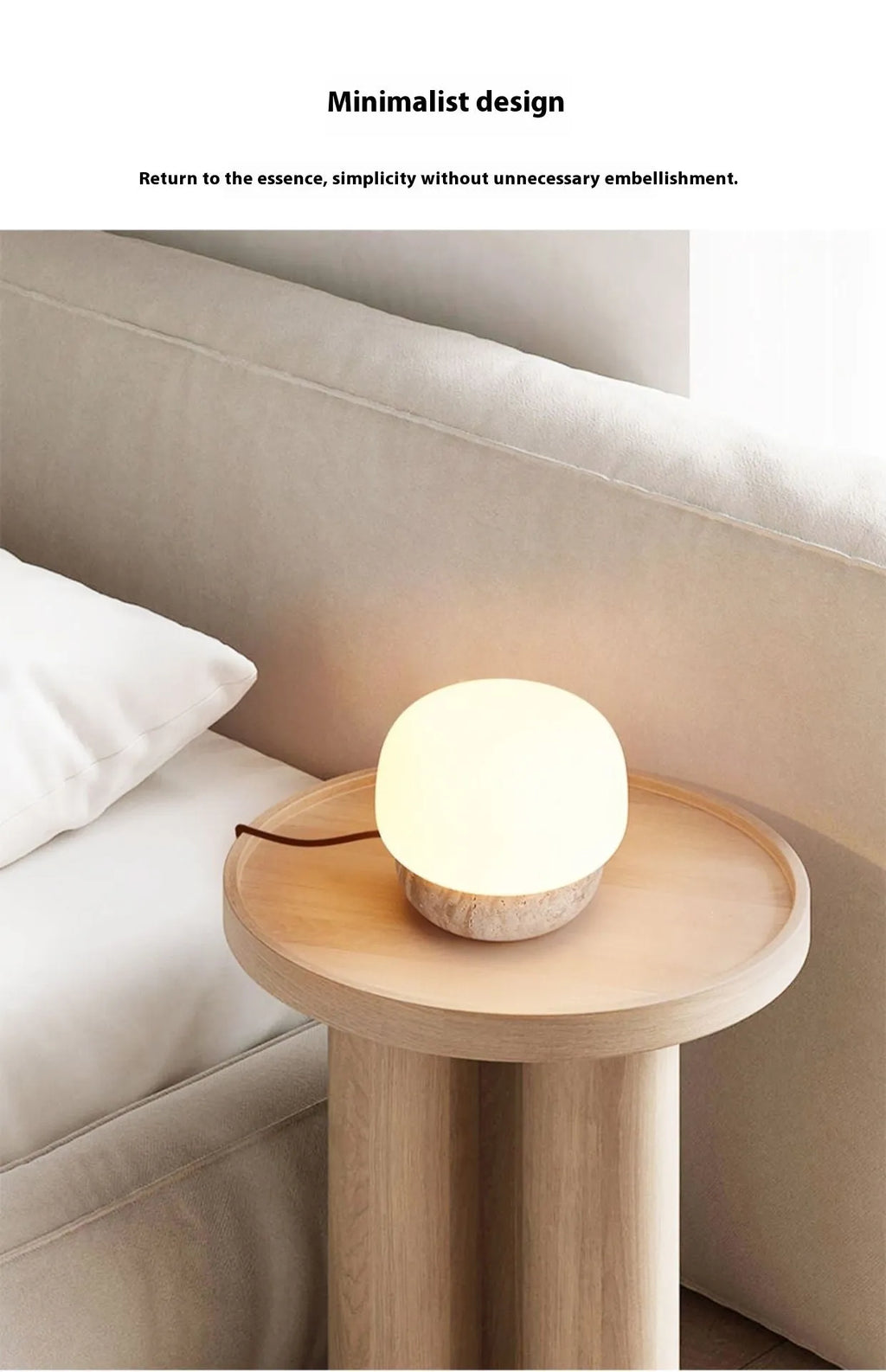 Cream style retro creative bedside lamp body with button switch measuring 18x17cm for warm bulb lighting