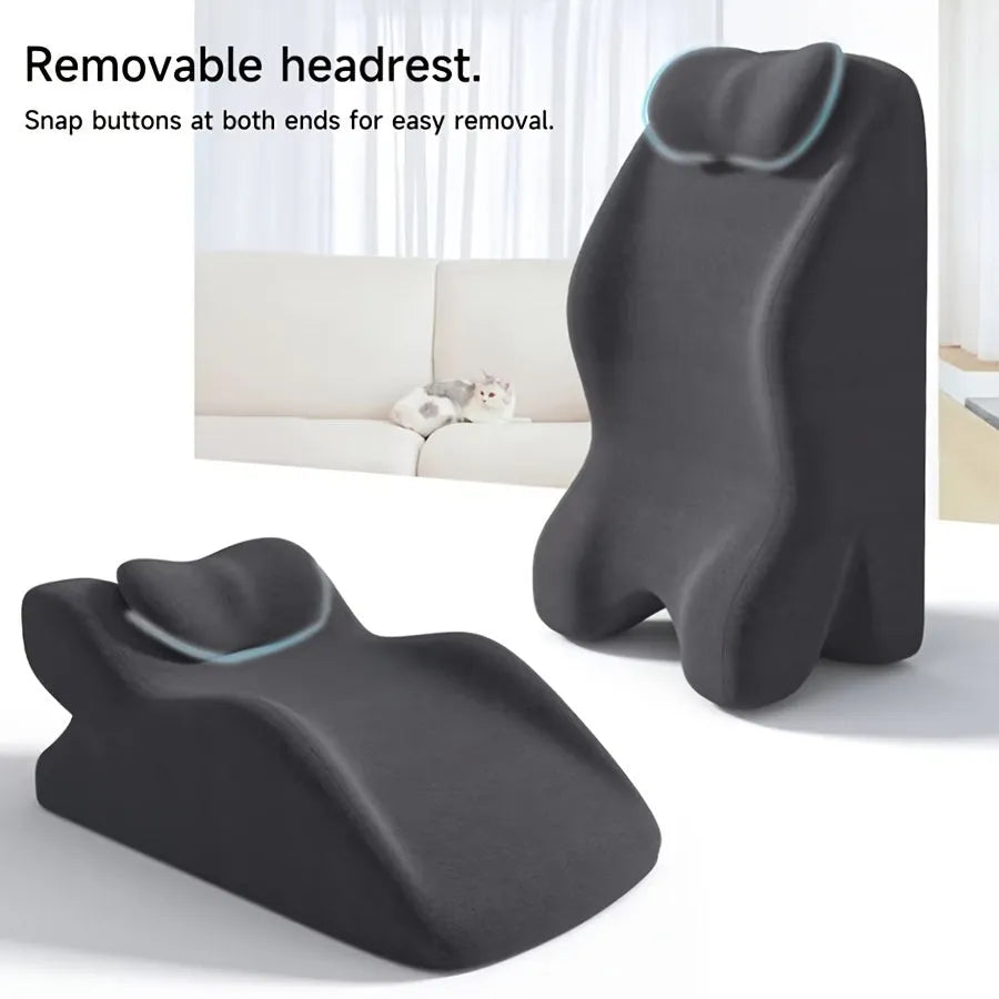 Prone position sleeping pillow for stomach sleepers in blue colour option