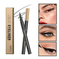 Black liquid eyeliner pen with fine tip applicator for waterproof smudge-proof makeup
