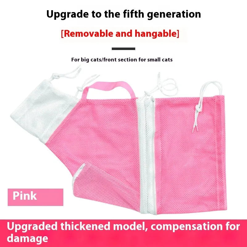 Upgraded five-generation cat grooming bag with detachable design and scratch-resistant thickened material
