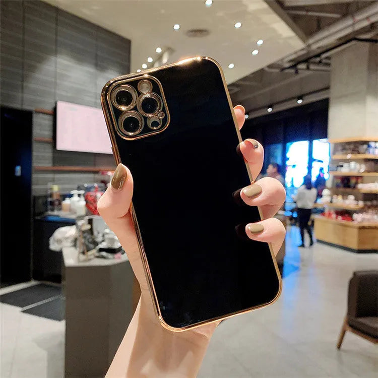 Luxury solid colour electroplating mobile phone case for iPhone 13 models in various colours