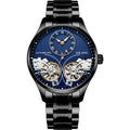 Seiko automatic men's watch with tourbillon and moon phase complications on wrist