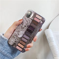 Silicone phone case for iPhone in flesh colour and grey colour options.
