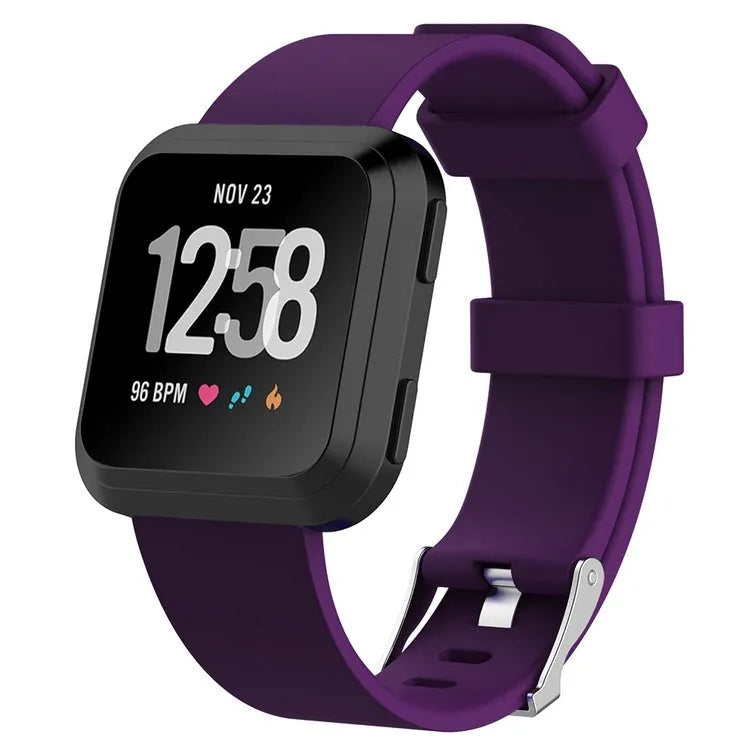 Fitbit Versa Lite replacement watch strap in multiple colours showing large and small size options.