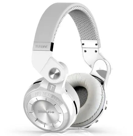 Bluedio T2 Plus wireless Bluetooth headset in black, blue, red, or white colour with over-ear design and headband.