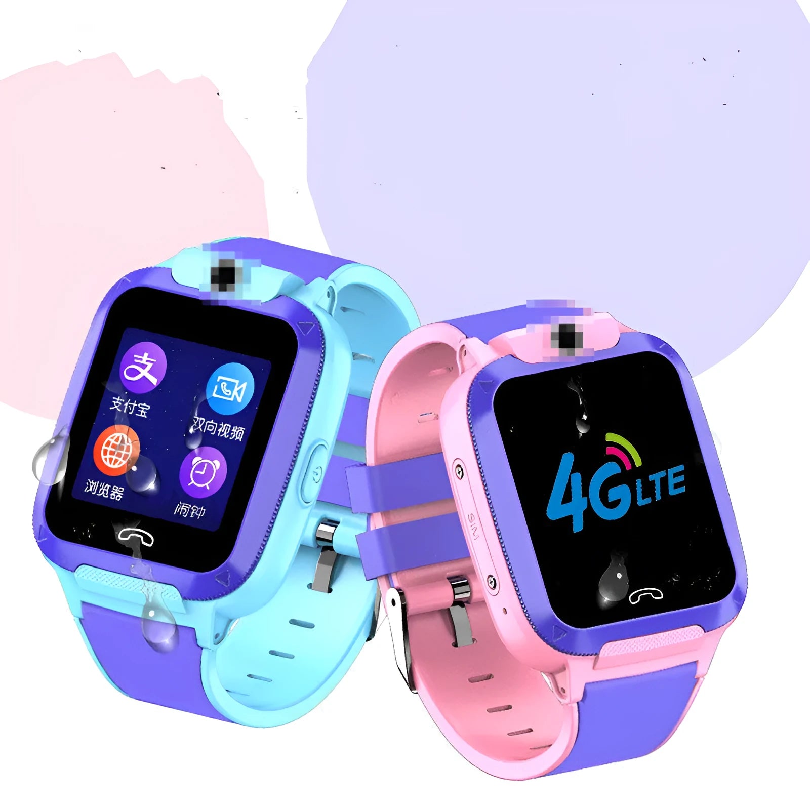 Children's smart watch with video calling and GPS positioning features in multiple colour options