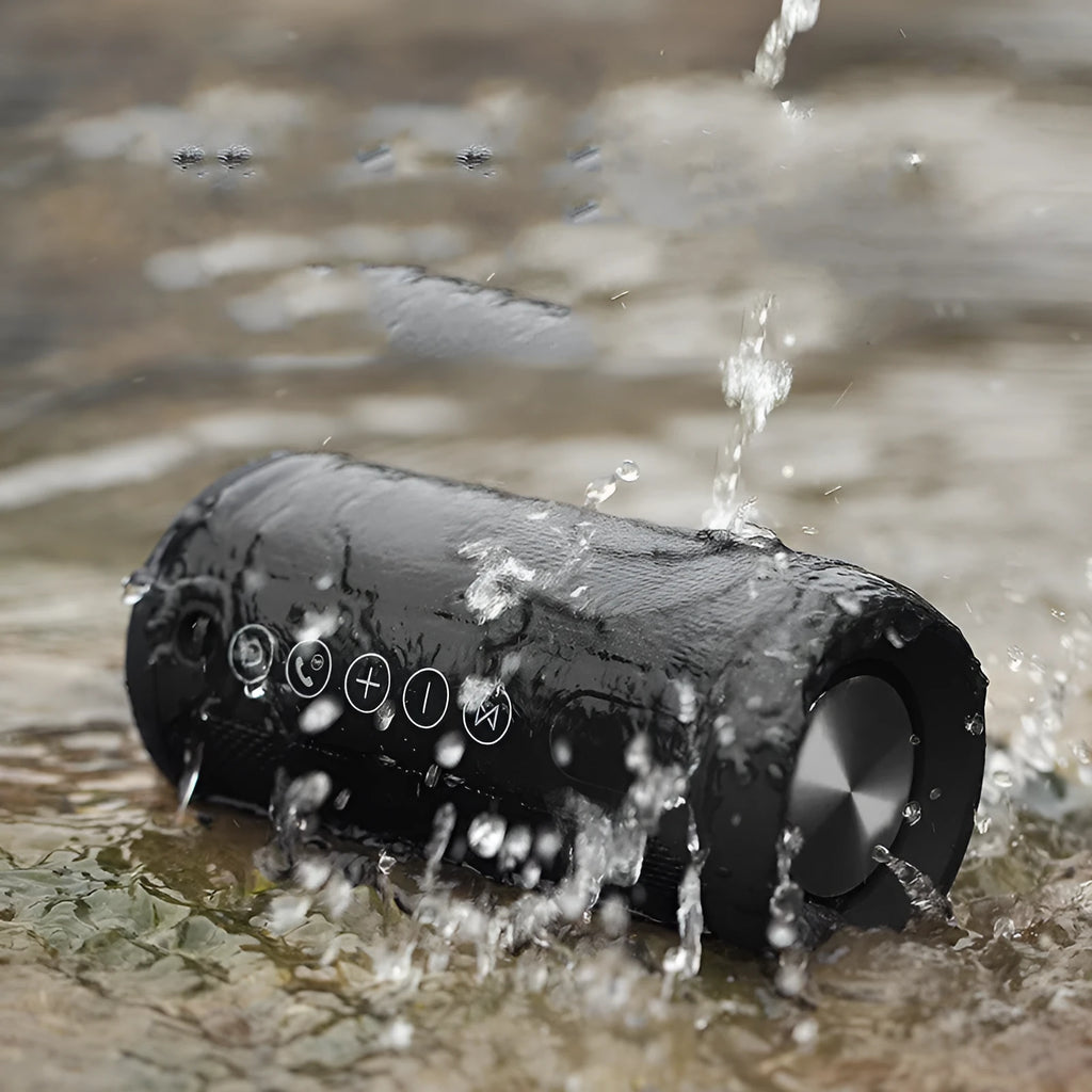 Outdoor waterproof portable speaker in black, camouflage, grey or red with Bluetooth 5.0 and 2200mAh battery
