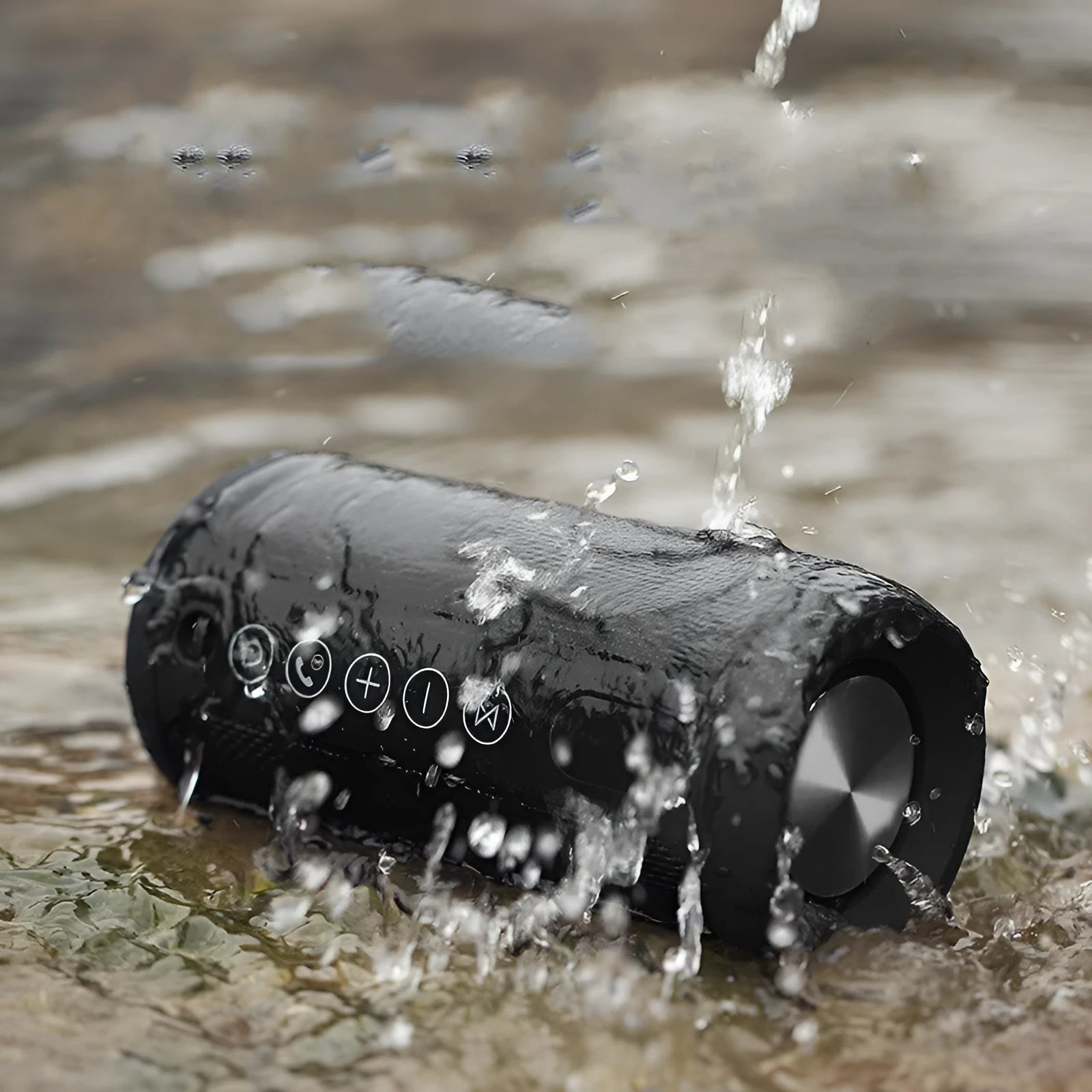 Outdoor waterproof portable speaker in black, camouflage, grey or red with Bluetooth 5.0 and 2200mAh battery