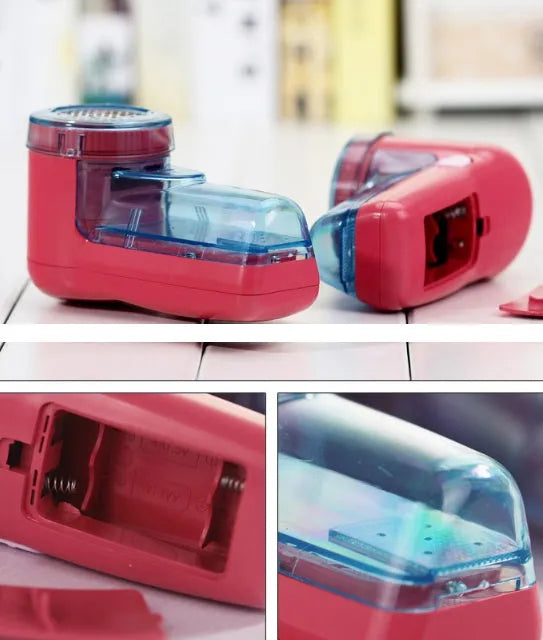 Cordless electric lint remover device for clothing fabric care