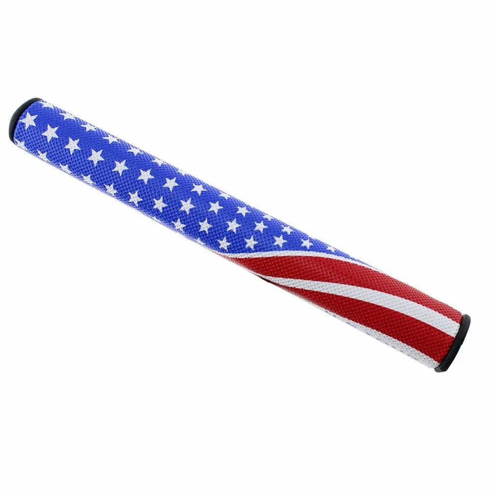 Blue 3.0 golf grip with PU cover and EVA inner tube, 0.58 inch core, on white background
