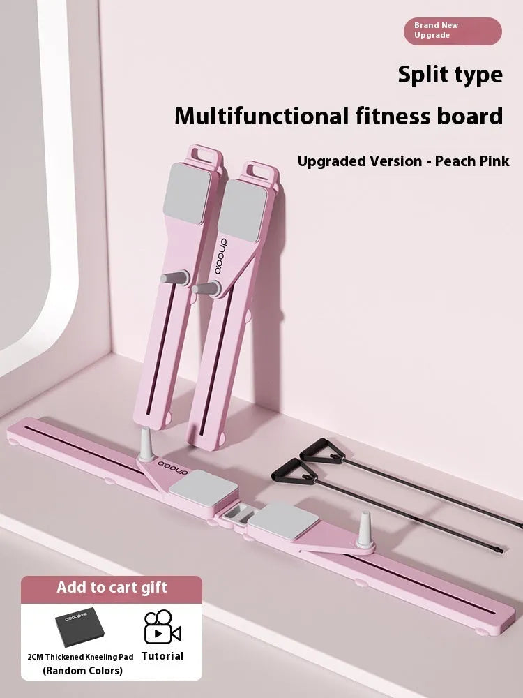 Multifunctional split supine board for ski machine training, 85cm long in pink or purple.