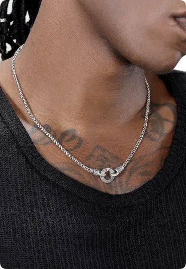 S925 sterling silver clavicle necklace for women with silver pendant on adjustable chain
