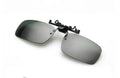 PC clip-on sunglasses accessory for prescription glasses in large or small size with gray, green, or night vision lens.