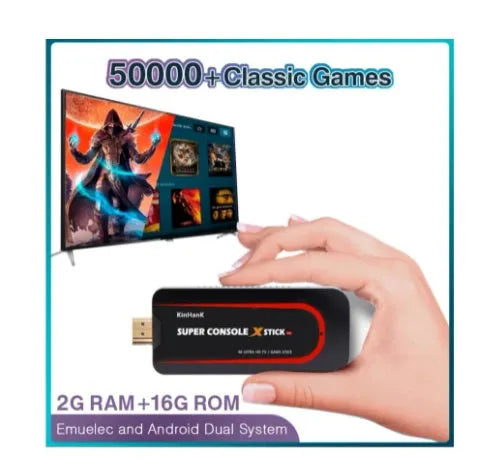 64-bit retro game console with HDMI port and multiple memory configuration options